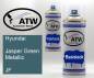 Preview: Hyundai, Jasper Green Metallic, JF: 400ml Sprühdose + 400ml Klarlack - Set, von ATW Autoteile West.